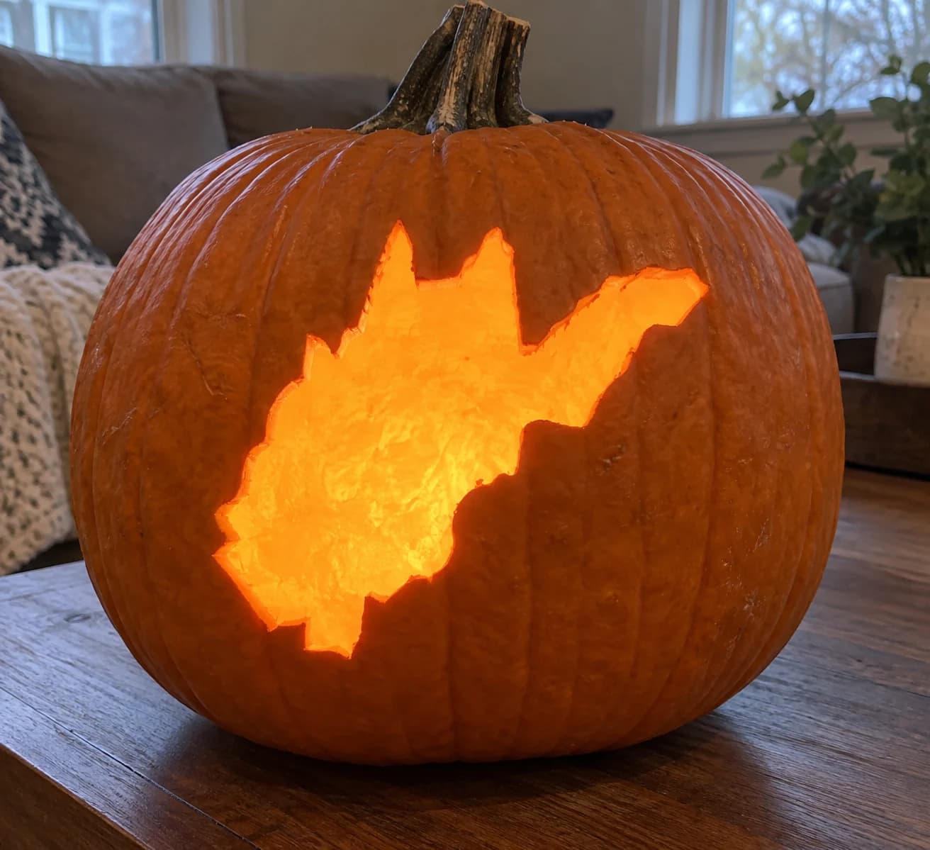 West Virginia Pumpkin Stencil pumpkin carving stencil