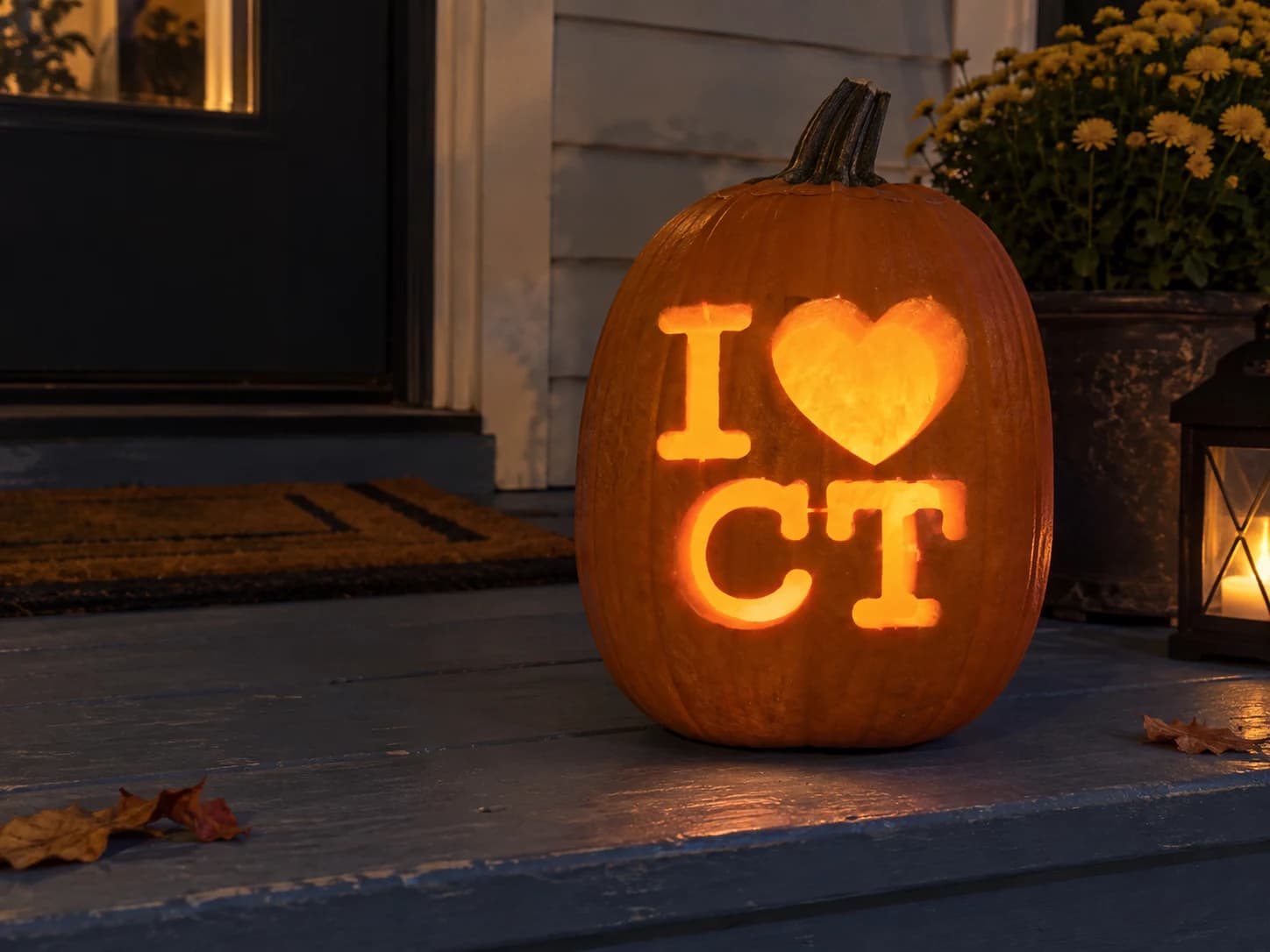 I Love Connecticut Pumpkin Stencil