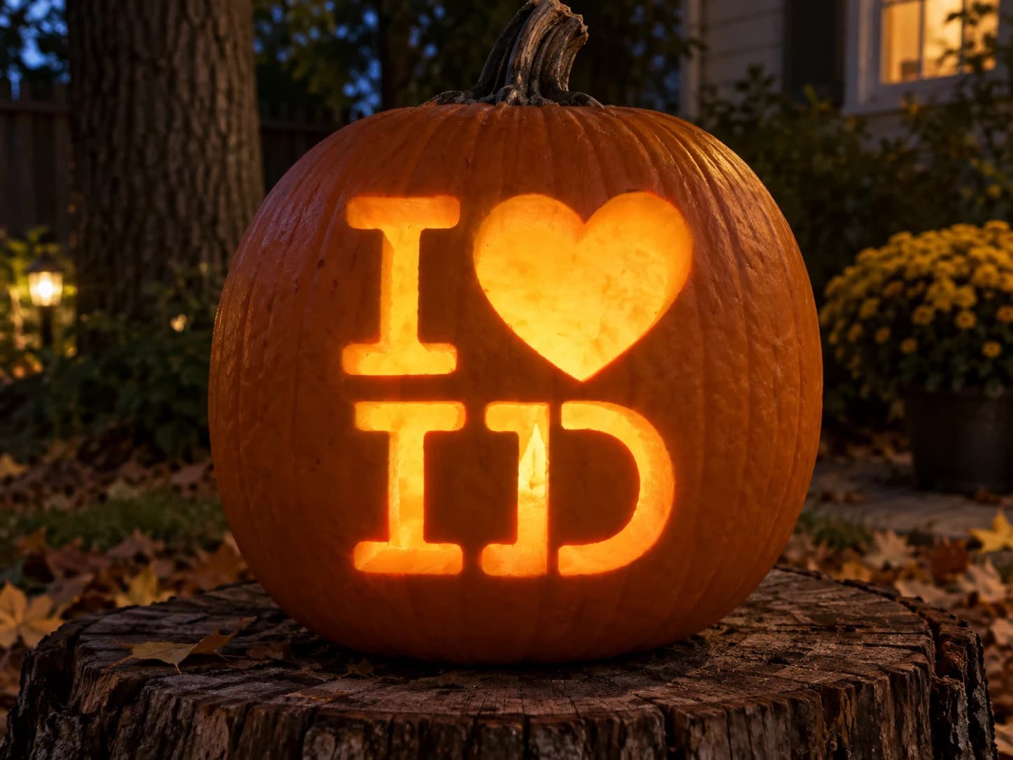 I Love Idaho Pumpkin Stencil