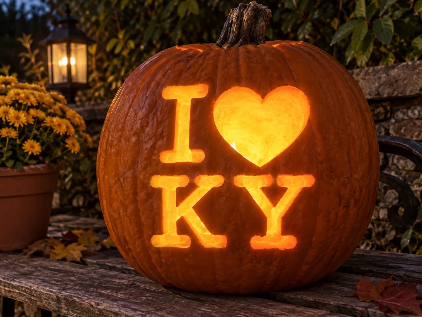 I Love Kentucky Pumpkin Stencil