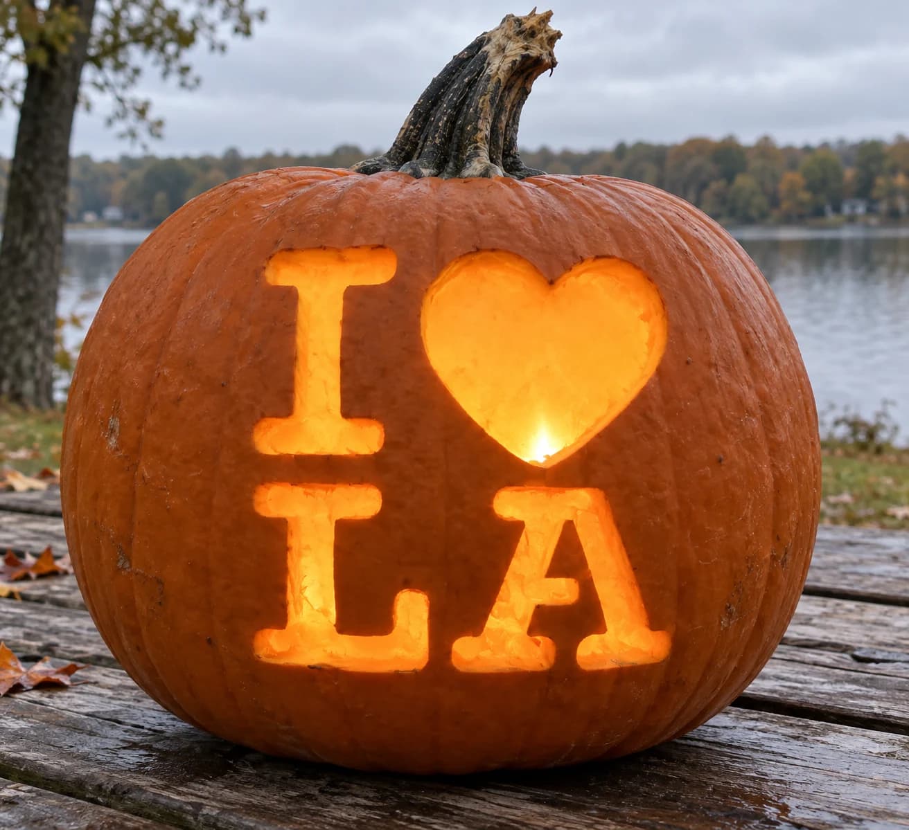 I Love Louisiana Pumpkin Stencil