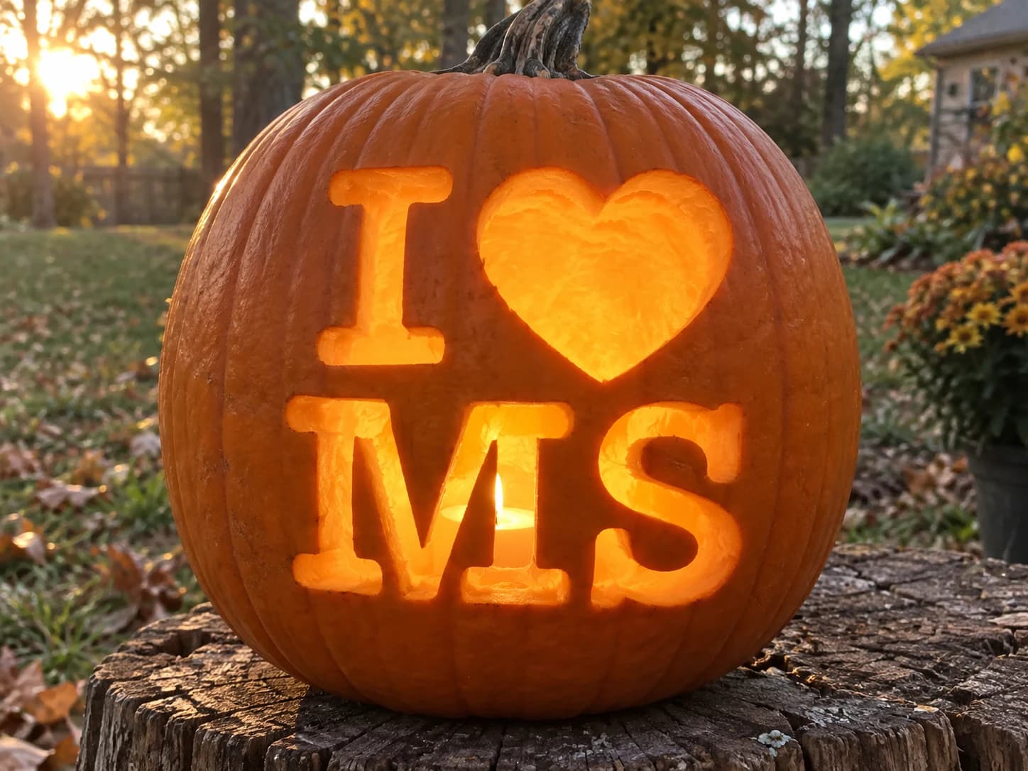 I Love Mississippi Pumpkin Stencil