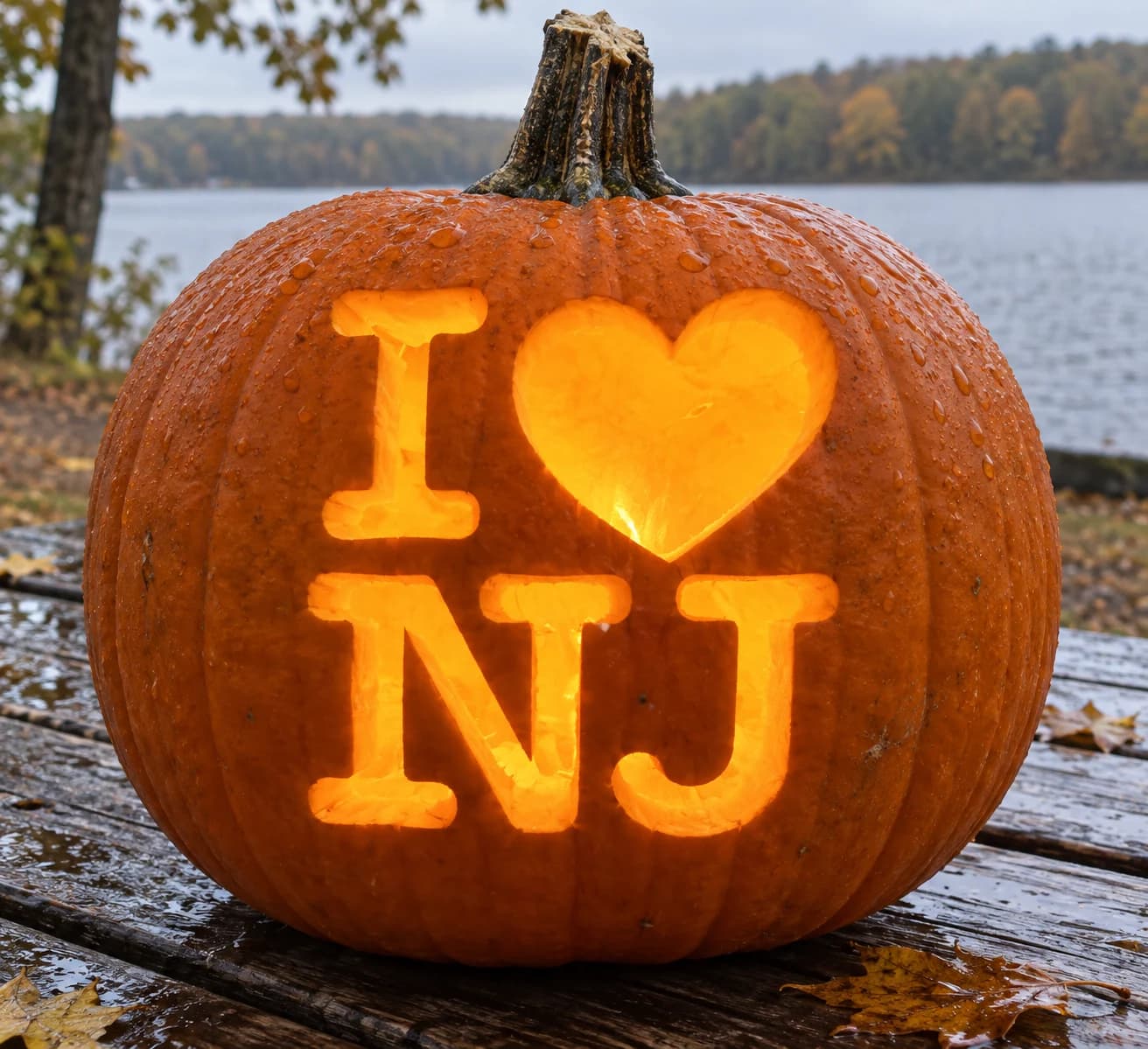 I Love New Jersey Pumpkin Stencil