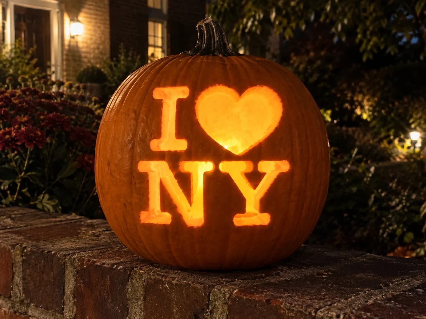 I Love New York Pumpkin Stencil