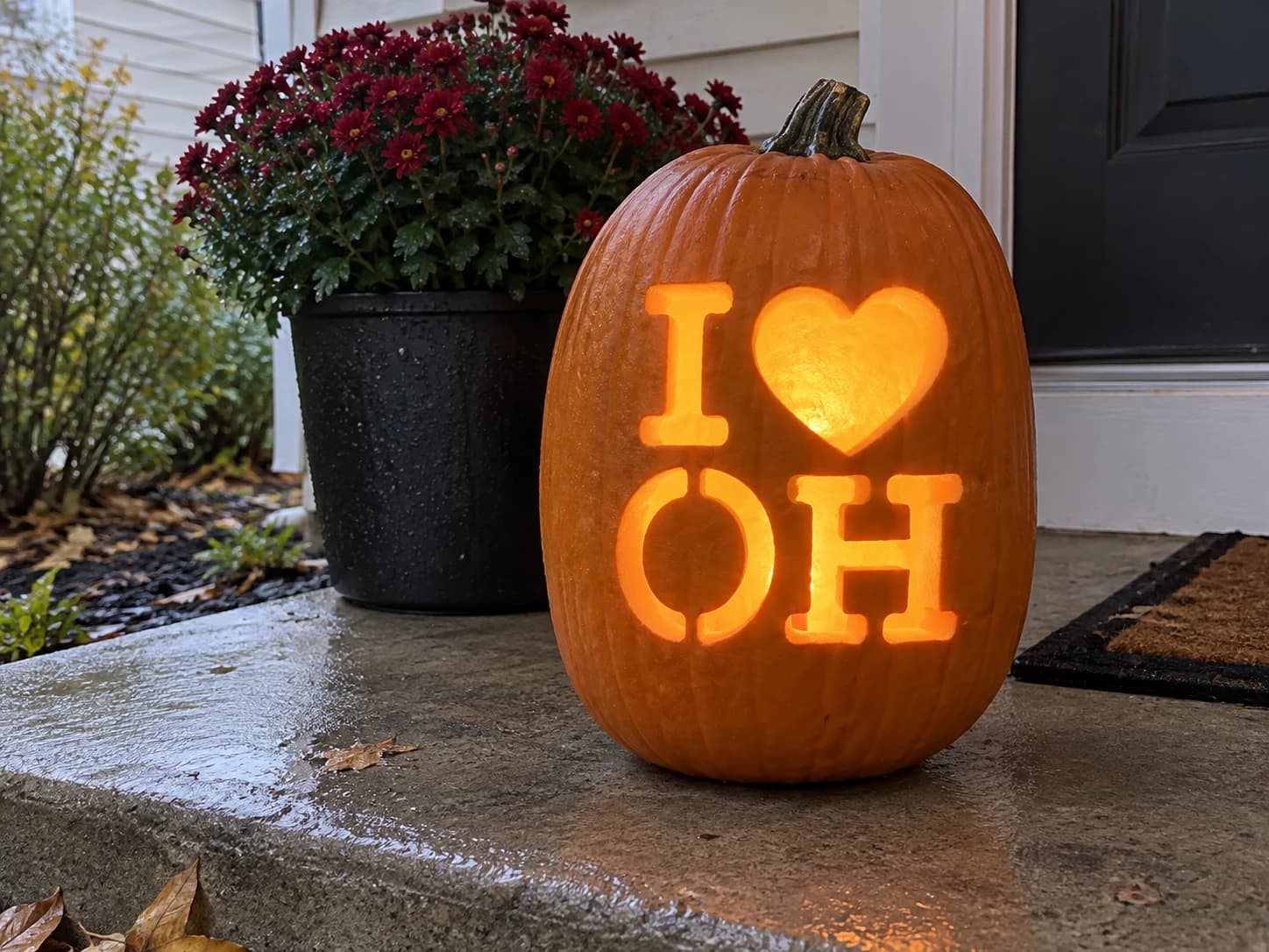 I Love Ohio Pumpkin Stencil