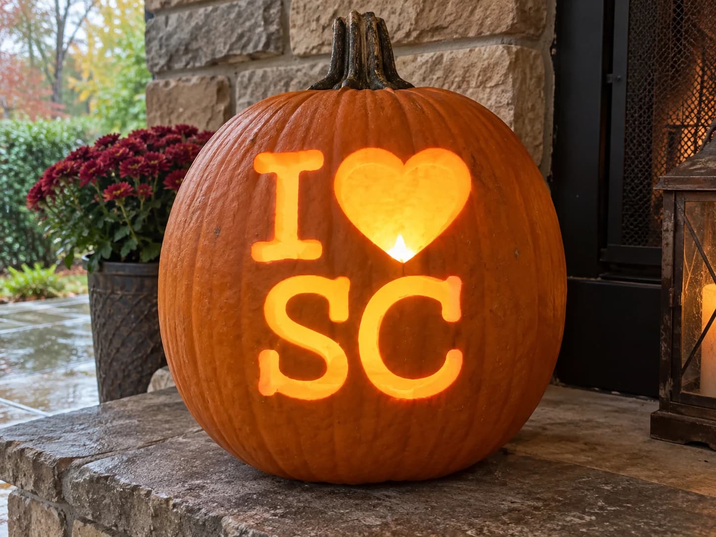 I Love South Carolina Pumpkin Stencil
