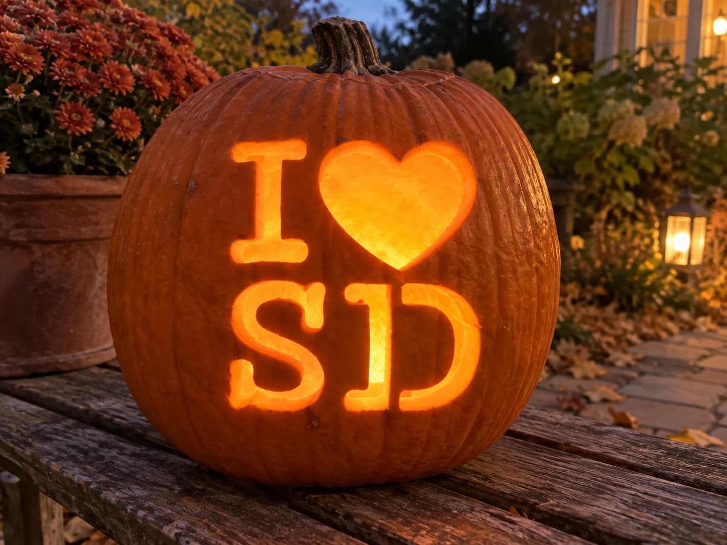 I Love South Dakota Pumpkin Stencil