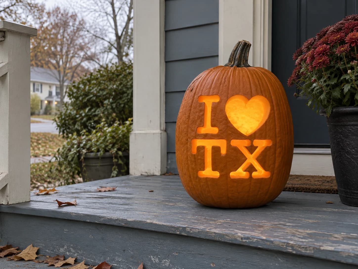 I Love Texas Pumpkin Stencil