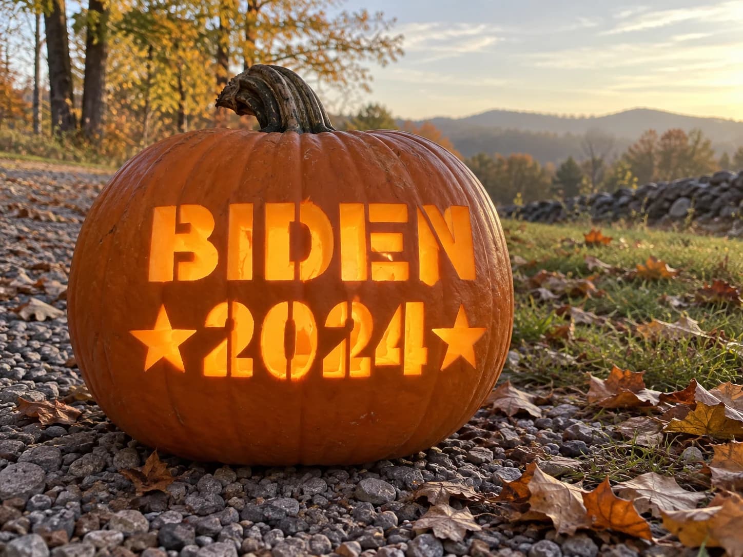 Biden 2024 Pumpkin Stencil pumpkin carving stencil