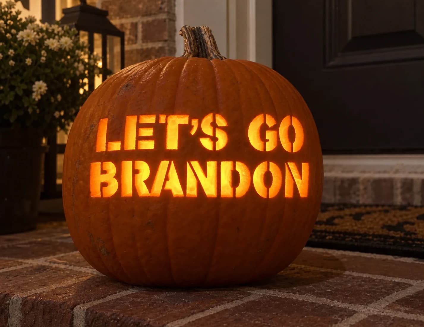 Let's Go Brandon Pumpkin Stencil