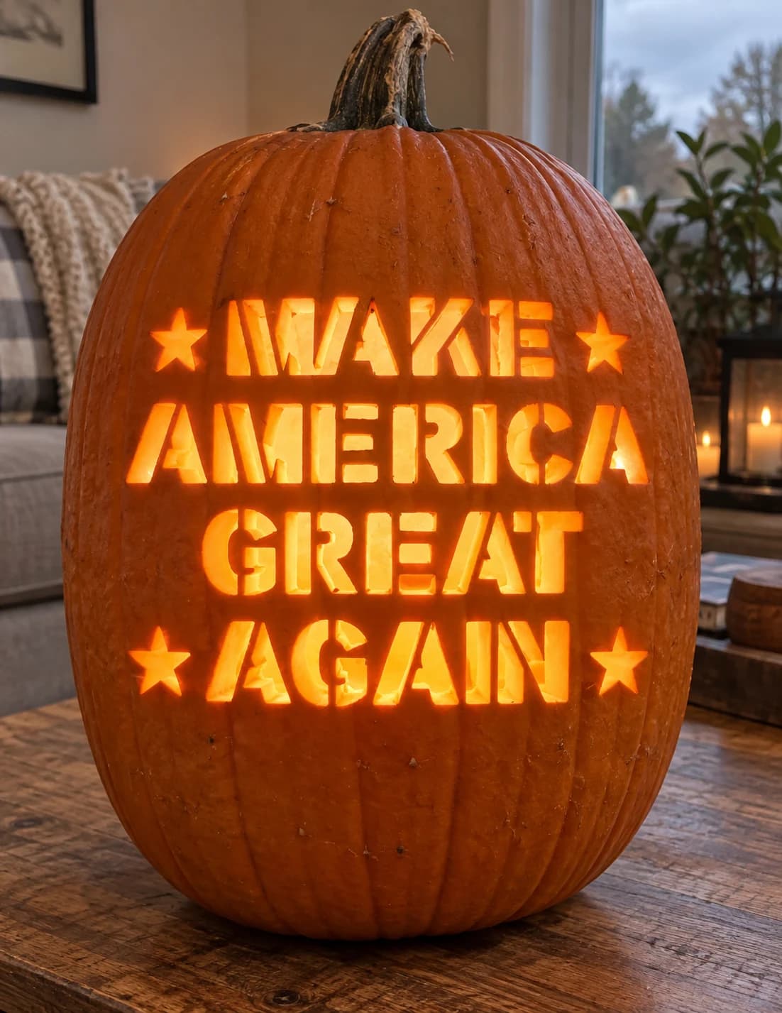 Make America Great Again Pumpkin Stencil