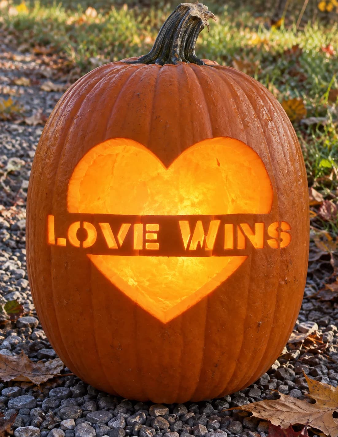 Love Wins Pumpkin Stencil