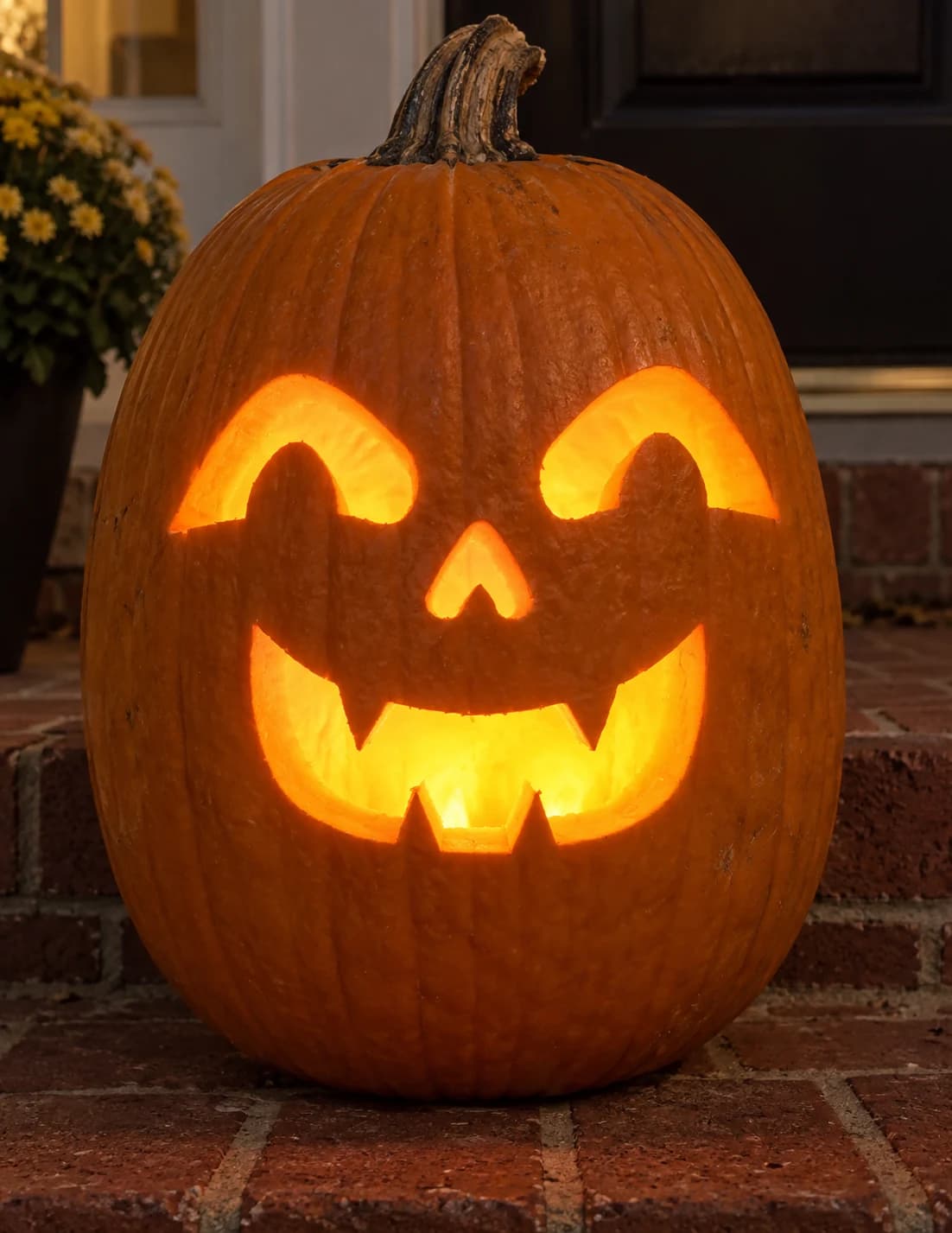 Happy Vampire Pumpkin Stencil