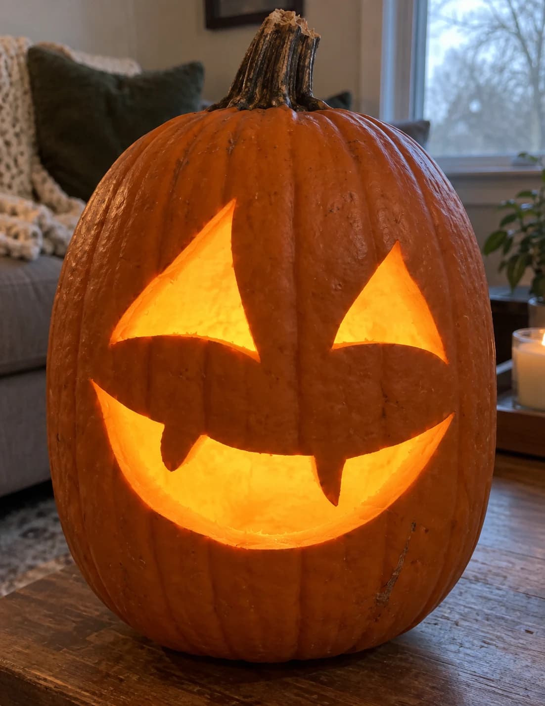 Vampire Fangs Pumpkin Stencil