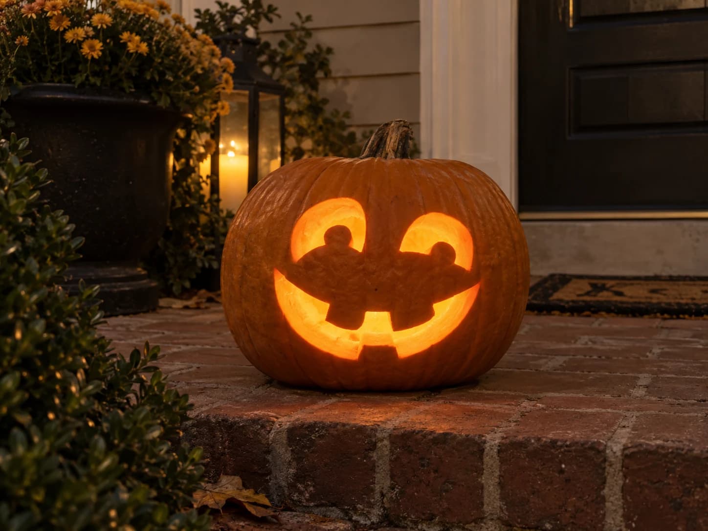 Friendly Jack-o-Lantern Pumpkin Stencil
