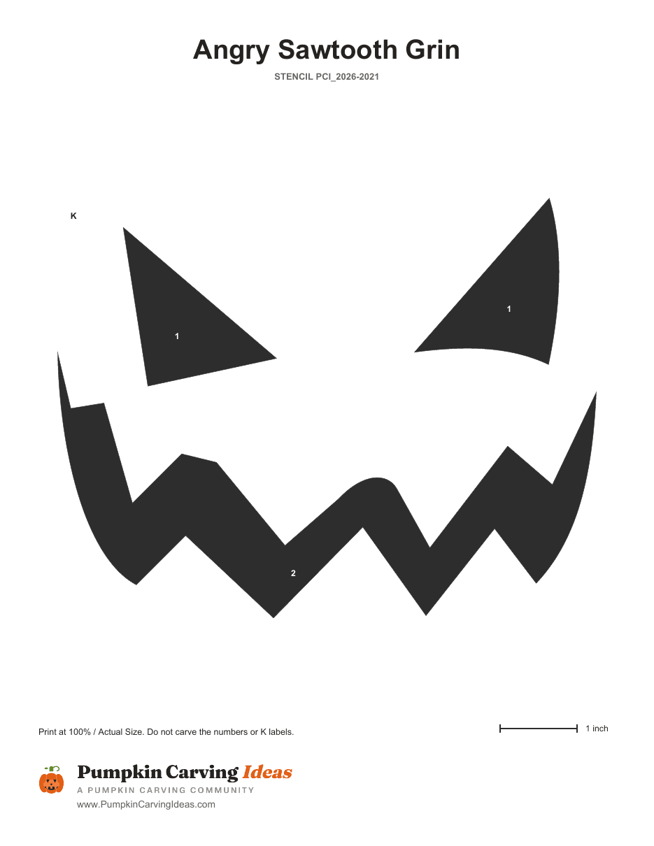 Angry Sawtooth Grin printable pattern