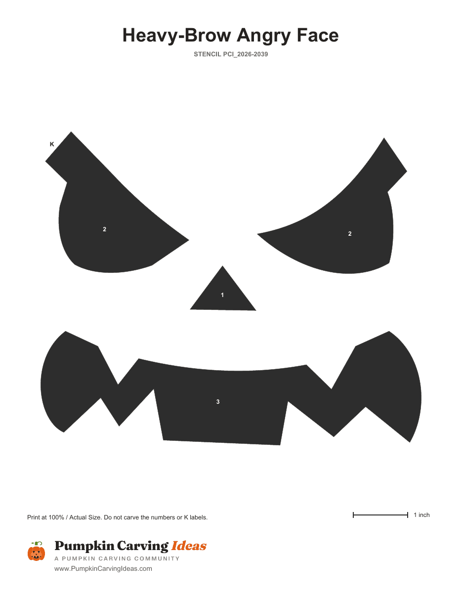 The Grim Scowl printable pattern