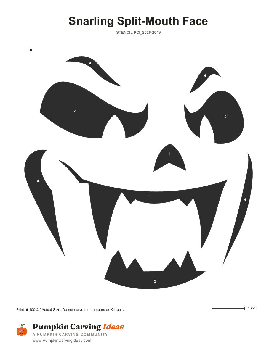 The Snarling Fang printable pattern