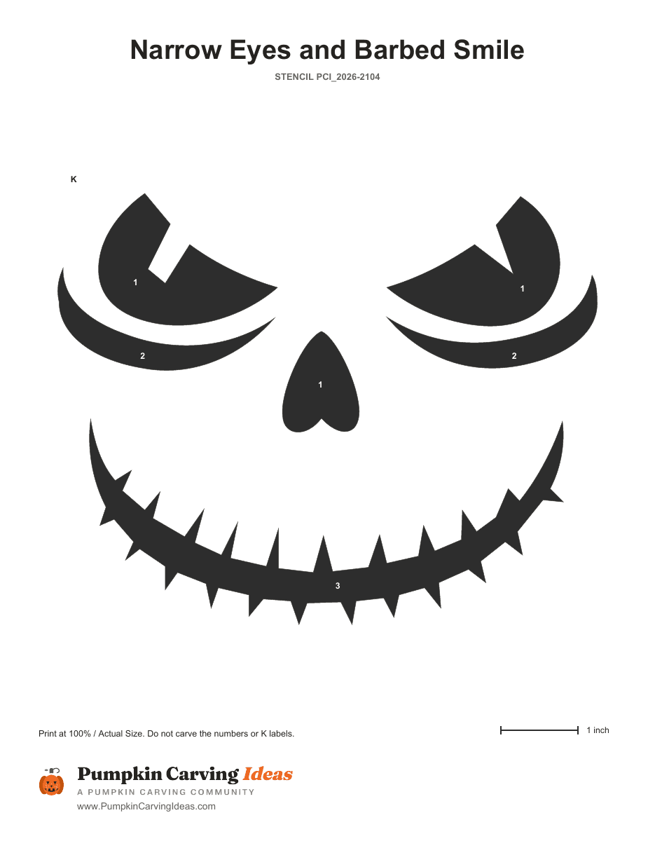 The Barbed Grin printable pattern