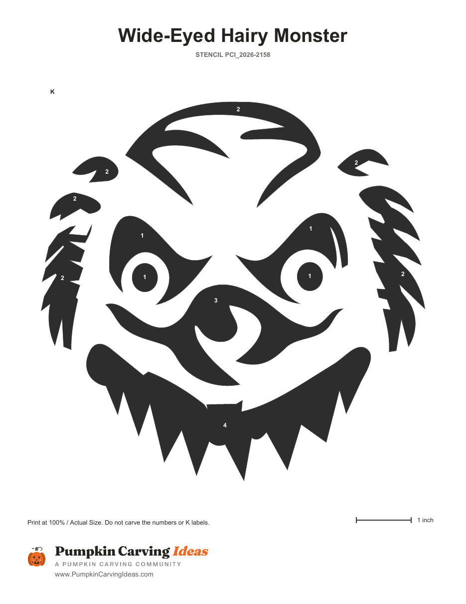 Fuzzball Fright printable pattern