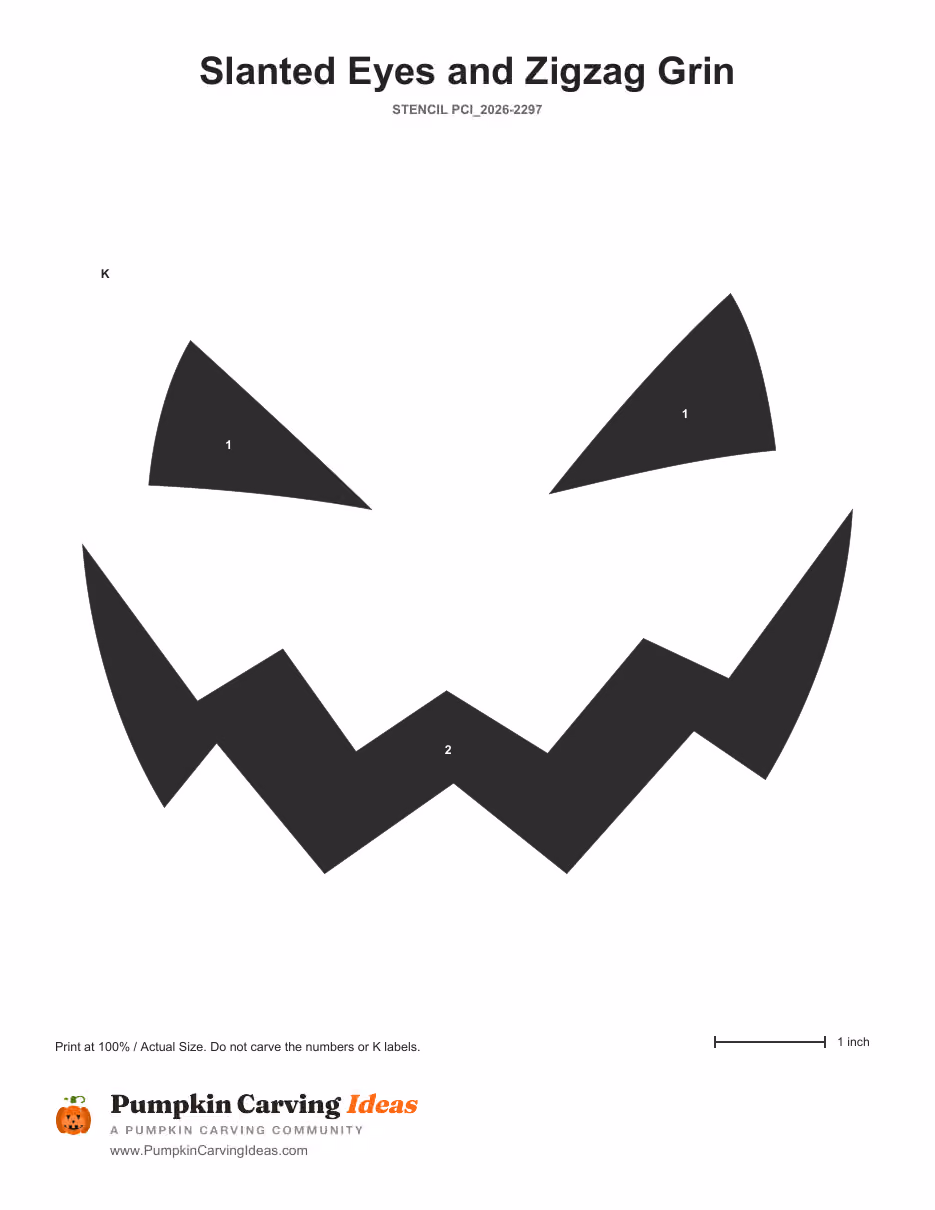 The Wicked Zigzag printable pattern