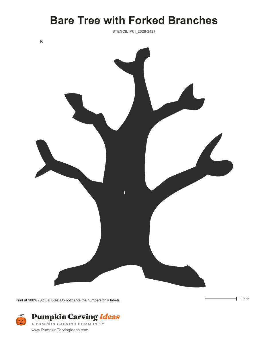 Haunted Hollow Tree printable pattern