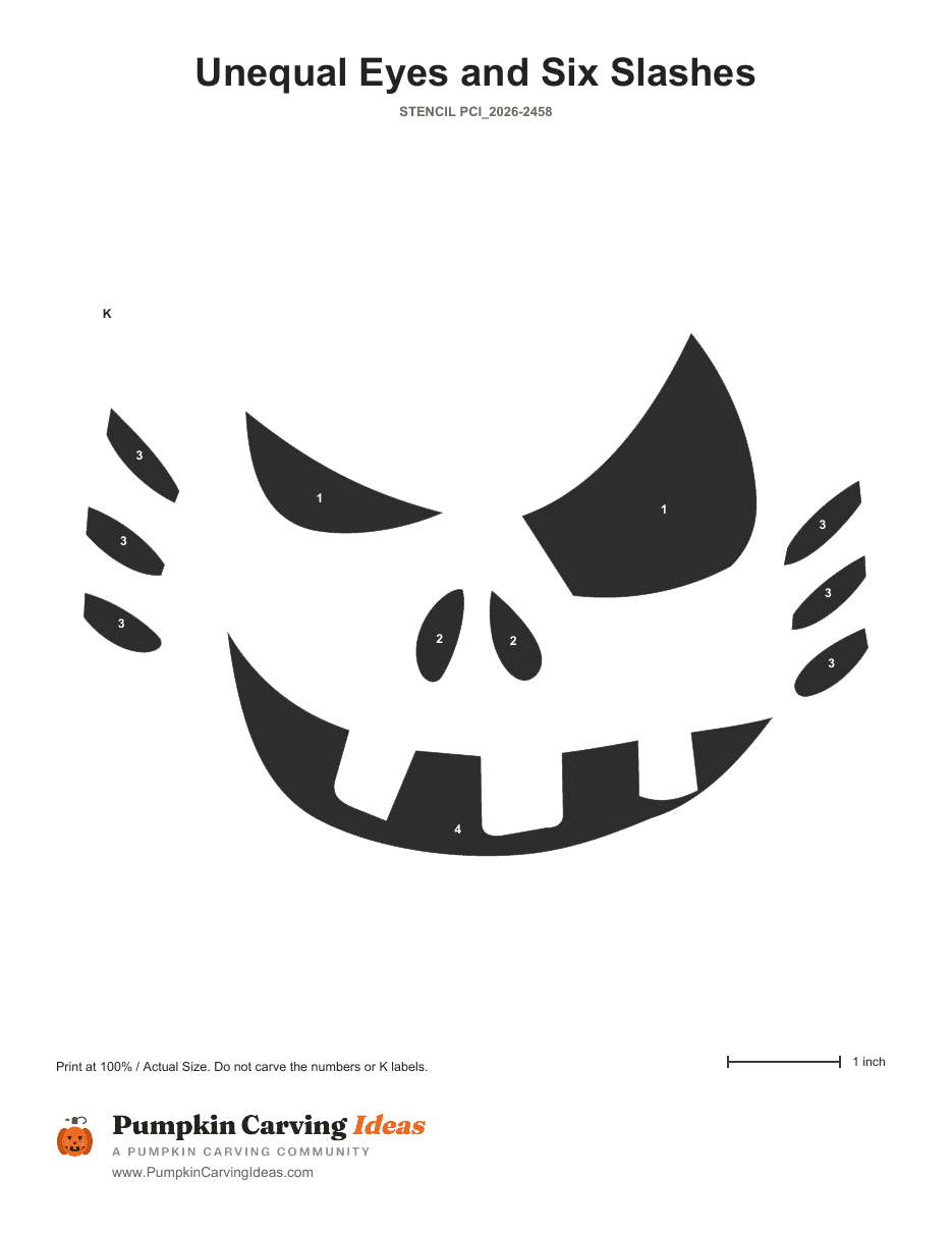 Scarred Sneer printable pattern