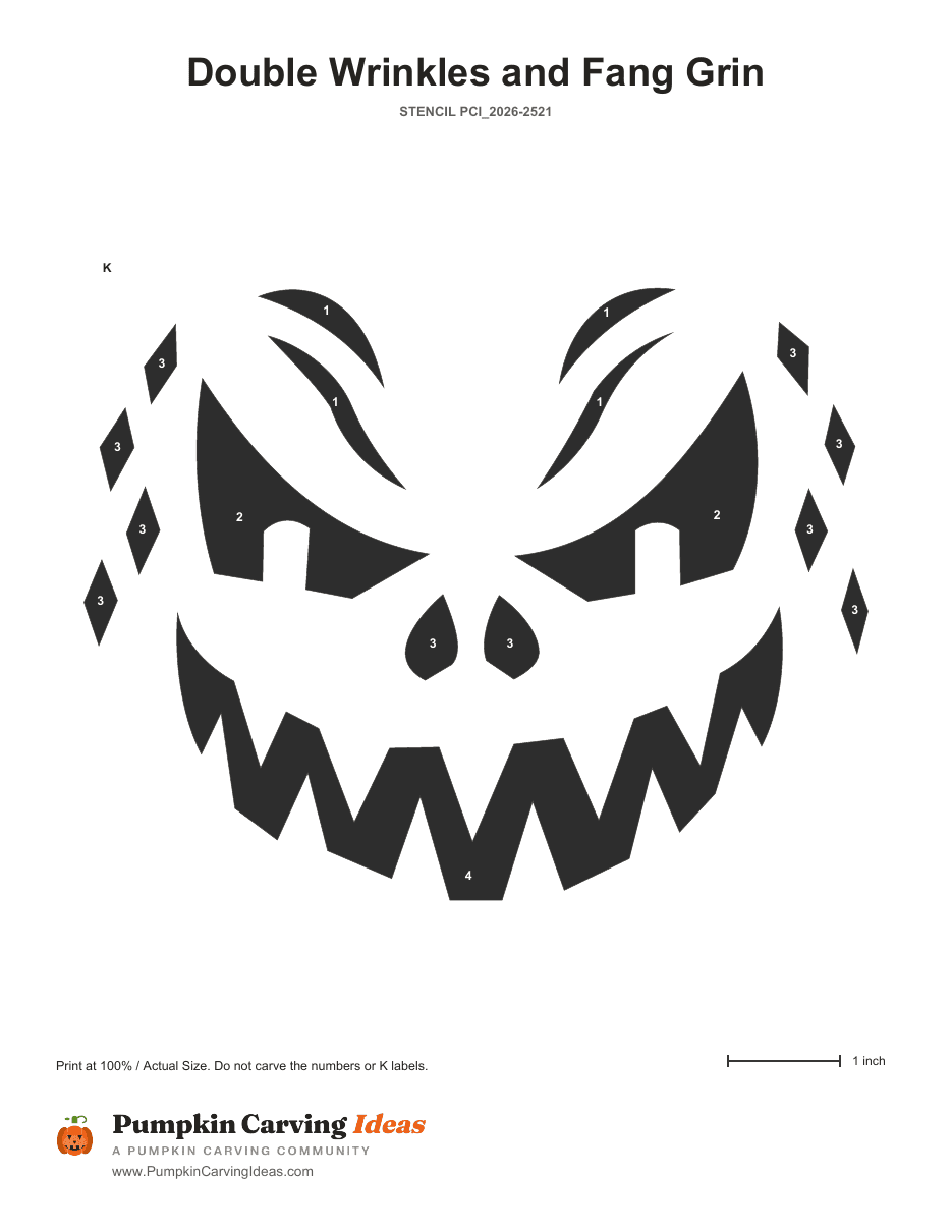 Fang Snarl printable pattern