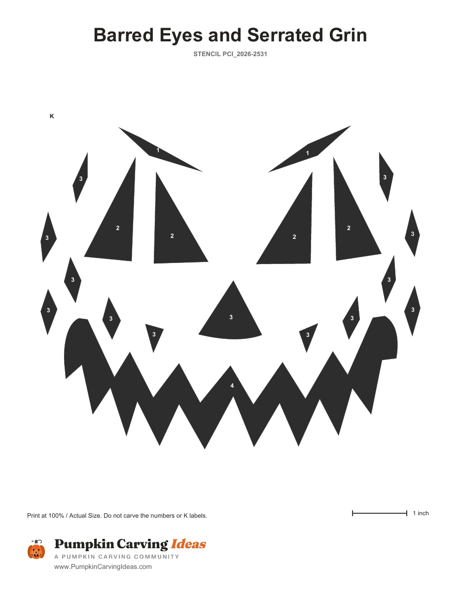 The Serrated Smile printable pattern