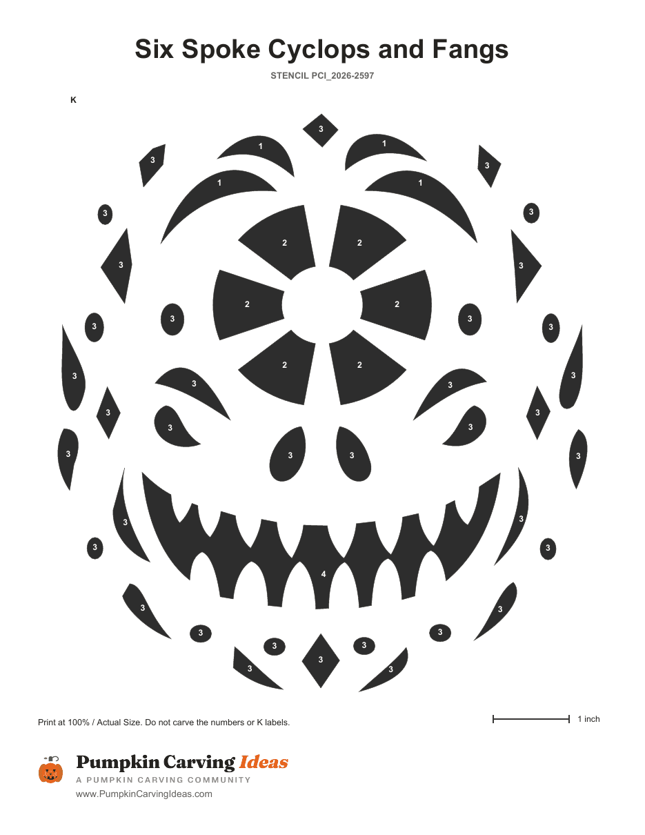The Filigree Cyclops printable pattern