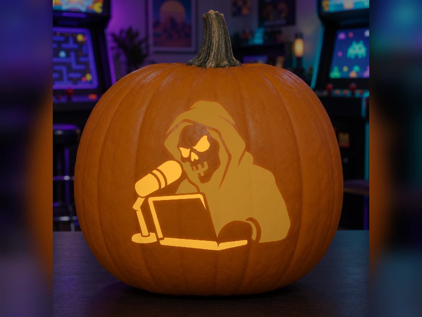 Laptop Headliner pumpkin stencil
