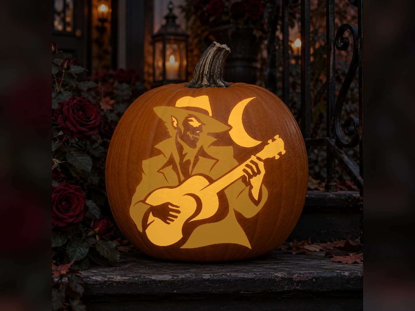 Vampire Blues pumpkin stencil